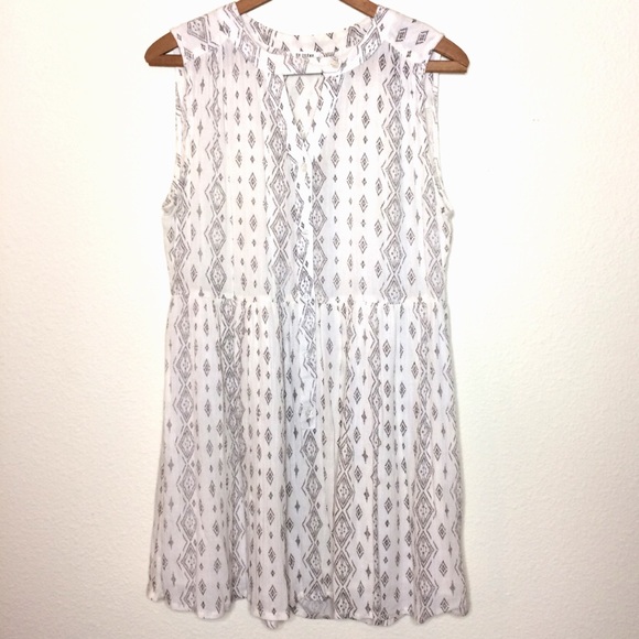 EN CREME babydoll dress boho sleeveless button NEW - Picture 3 of 8